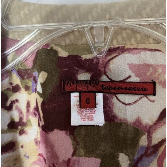 Anthropologie Tapemeasure Wool/ Silk Woven Tweed Boucle Tan  Blazer Size 6 - Picture 6 of 8